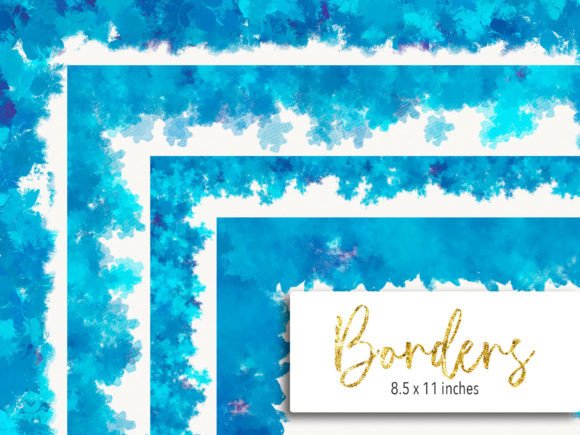 Blue Watercolor Borders Clip Art: Elegant Edges for Your Creations