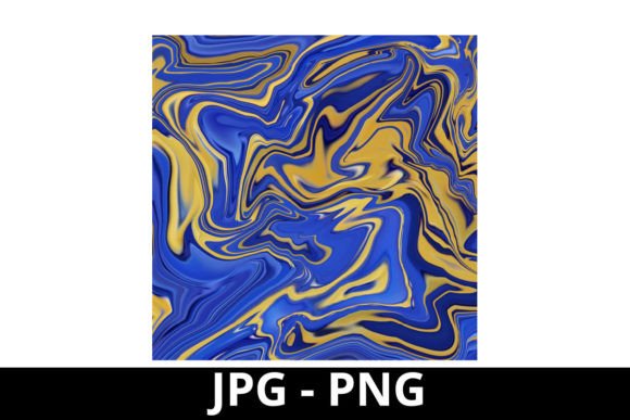 Blue Yellow Marble Pattern for Creative Projects