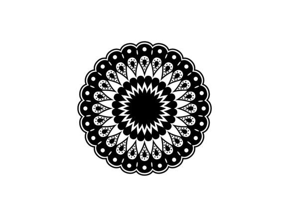 Circle Flower Mandala Unique Black Logo – A Timeless Design for Modern Creativity