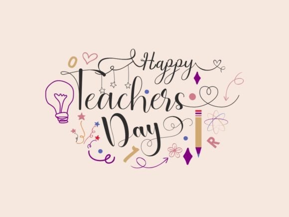 Color Calligraphy Happy Teachers Day: Elevating Celebrations with Creative Letter Design