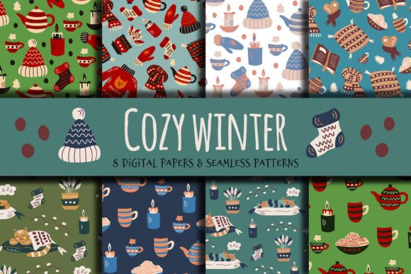 Cozy Winter Patterns Digital Papers: Bringing the Hygge Spirit to Your Creative Projects