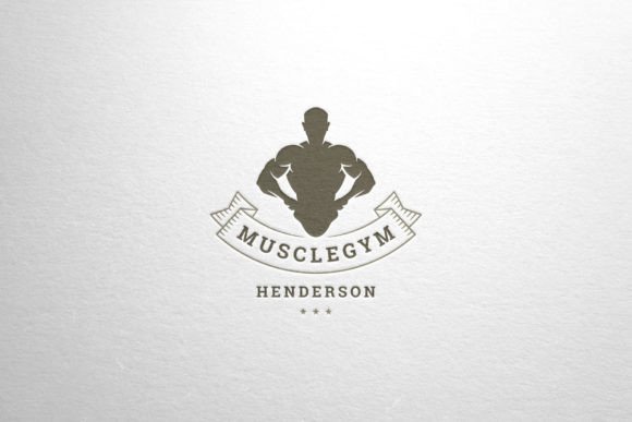 Creating Impact with Muscular Man Silhouette Retro Logo Design