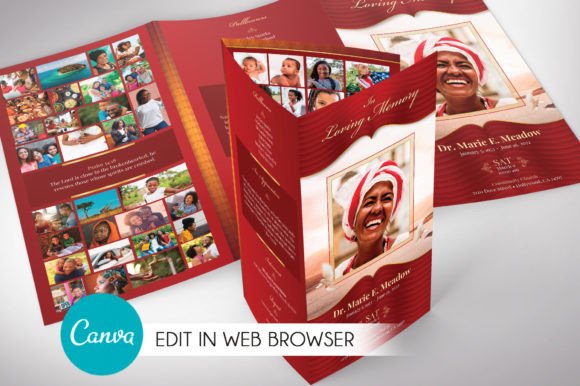 Creating Meaningful Memorials with the Loving Legal Trifold Funeral Program Canva Template