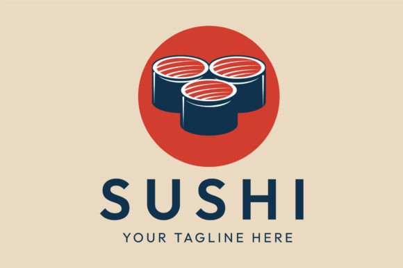 Evaluating the Sushi Food Japanese Vintage Logo Vector for Brand Identity Projects