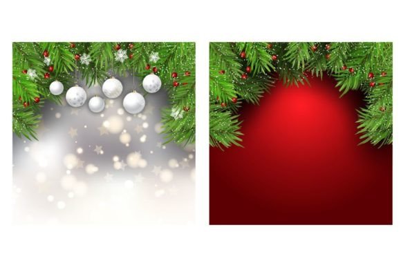 Fir Tree Border Background Duo