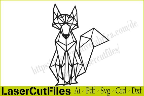 Geometric Fox for Laser Cut: A Modern Approach to CNC Animal Decor