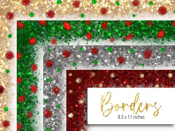 Glittery Christmas Borders Clip Art: Elevate Your Holiday Designs