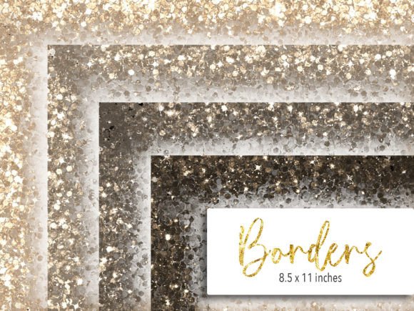 Golden Glittery Borders Clip Art: A Versatile Tool for Enhancing Digital and Print Projects