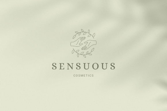Hands in Round Floral Frame Logotype: A Versatile Design for Modern Branding