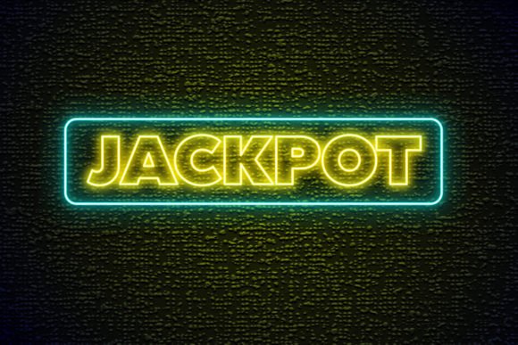 Jackpot Editable Lettering Neon Sign