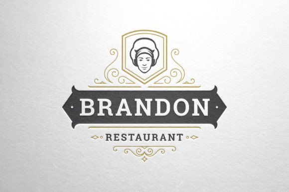 Male Chef Face Vintage Logotype: A Timeless Design for Culinary Businesses