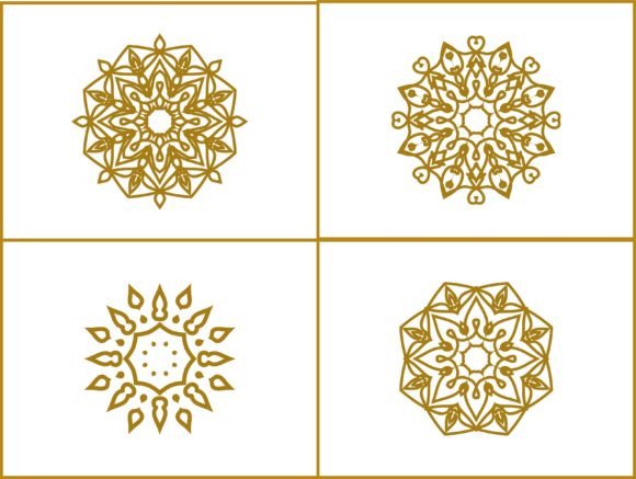 Mandala Gold Simple Line Ornament: A Touch of Elegance in Design