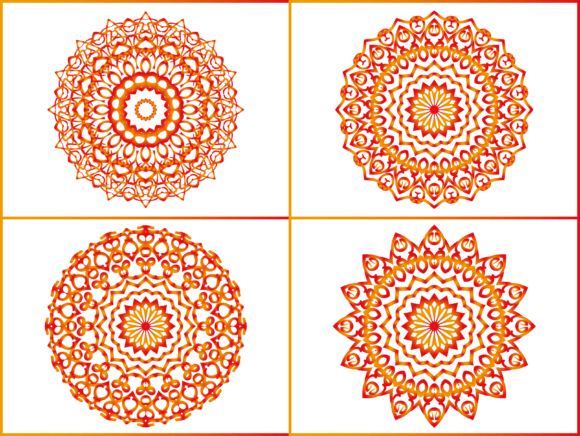 Mandala Orange Line Flower: A Vibrant Symbol for Creative and Commercial Use