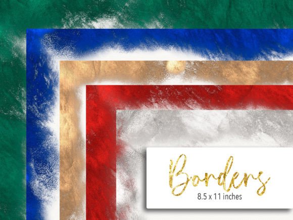 Metallic Colors Border Clip Art for Creative Projects