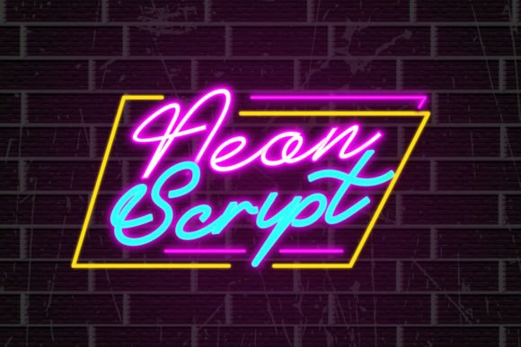 Neon Script Vector Templates