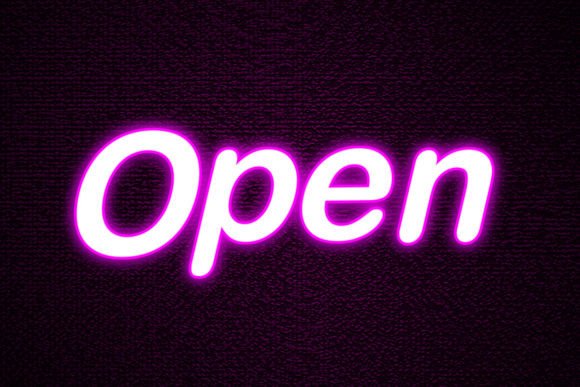Open Neon Light Vector Templates