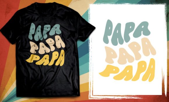 Papa Word Warp T Shirt Design Vector – A Must-Have for Creative Projects