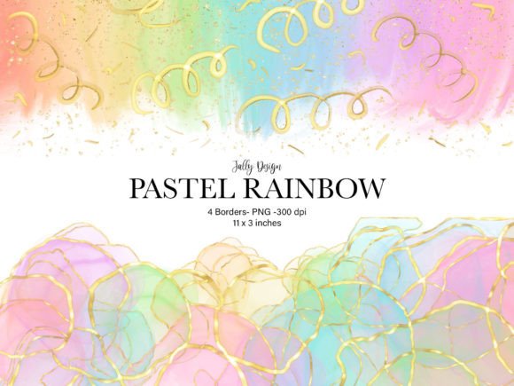 Pastel Rainbow Border Clip Art: A Versatile Tool for Enhancing Digital and Printed Projects