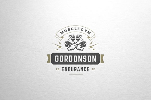 Retro Hand Drawn Fitness Club Logo: A Timeless Design for Modern Gyms