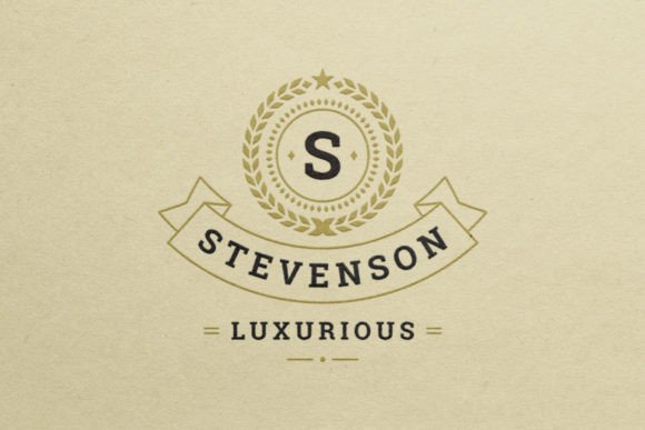 Vintage Golden Monogram Retro Logo Design for Modern Brands