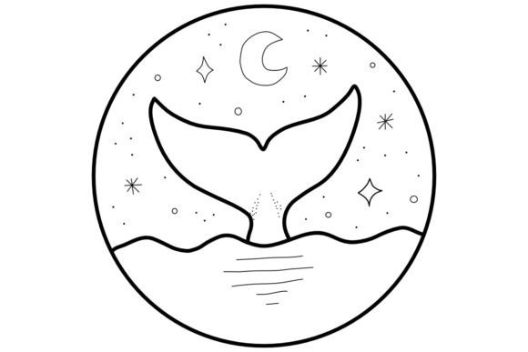 Whale Fin Procreate Brush Stamp: A Quick Design Tool