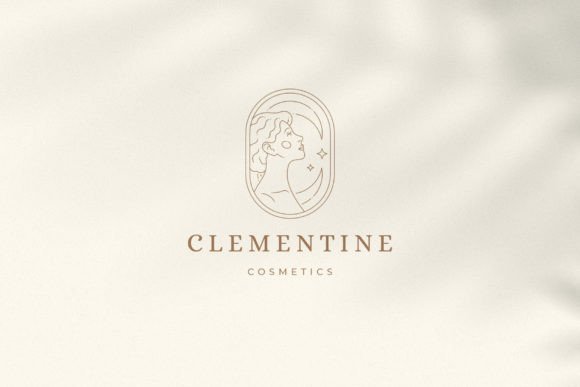 Woman Profile with Crescent Logotype: A Timeless Design for Modern Beauty and Wellness Brands
