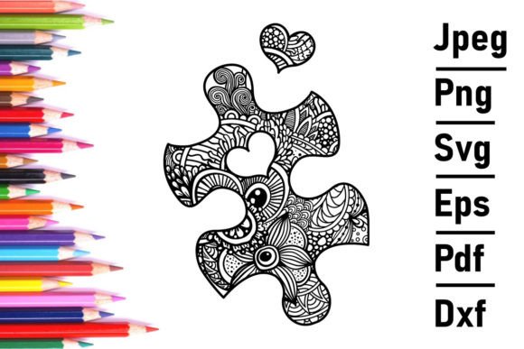 Zentangle Vector Puzzle Heart Valentine: A Creative and Versatile Design for Modern Expression